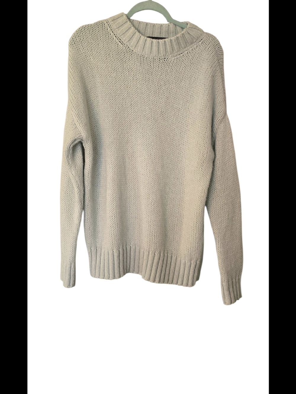 French Connection Soft Blue Crewneck Knit Sweater